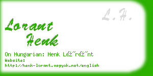 lorant henk business card